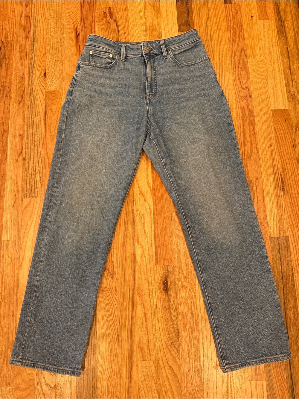 Madewell Straight-Leg Jeans in Classic Blue Denim